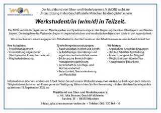 Werkstudent/in (m/w/d) in Teilzeit